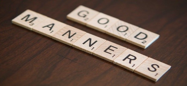 Image of game tiles spelling out 'Good Manners'.